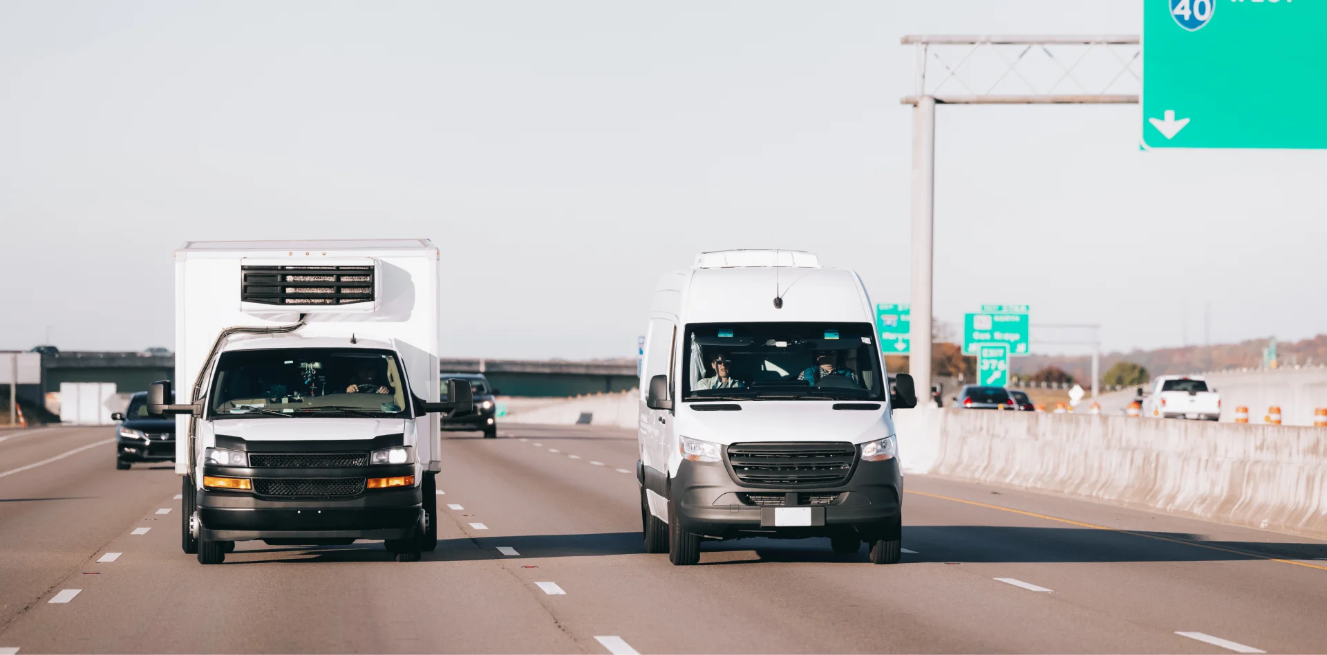 cold forward logistics two trucks on the road cold forward logistics two trucks on the road